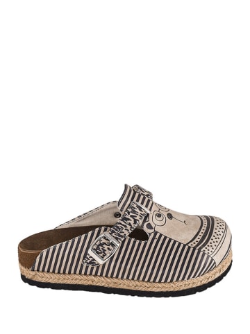 Streetfly Leren clogs bruin/meerkleurig