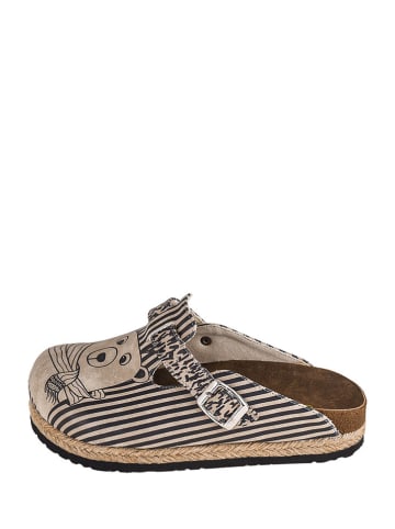 Streetfly Leren clogs bruin/meerkleurig