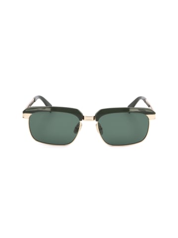 Salvatore Ferragamo Męskie okulary przeciwsłoneczne w kolorze złoto-zielonym