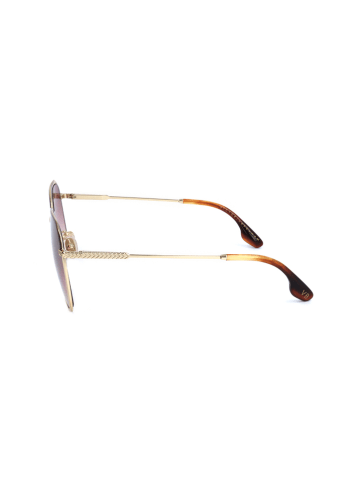 Victoria Beckham Damskie okulary przeciwsłoneczne w kolorze złoto-różowym