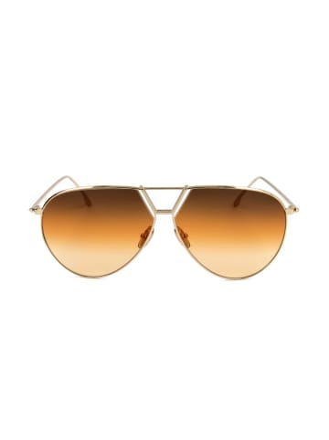 Victoria Beckham Damen-Sonnenbrille in Gold/ Braun-Orange