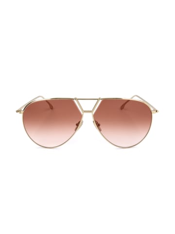 Victoria Beckham Damskie okulary przeciwsłoneczne w kolorze złoto-jasnobrązowym