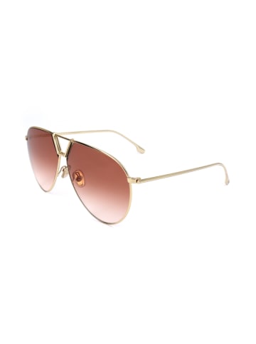 Victoria Beckham Damen-Sonnenbrille in Gold/ Hellbraun