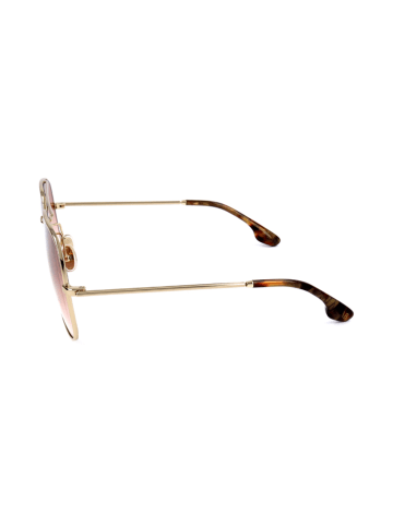 Victoria Beckham Damen-Sonnenbrille in Gold/ Hellbraun
