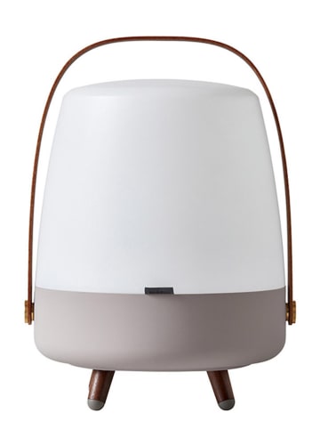 Kooduu Lampa stołowa w kolorze biało-szarym z głośnikiem - wys. 40 x Ø 29 cm