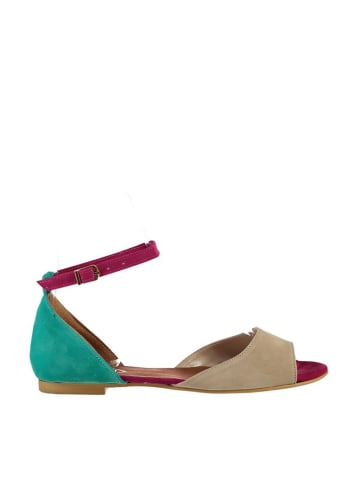 Fox Sandalen turquoise/beige/roze