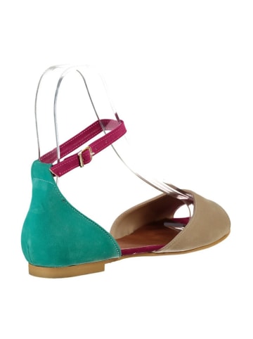 Fox Sandalen turquoise/beige/roze