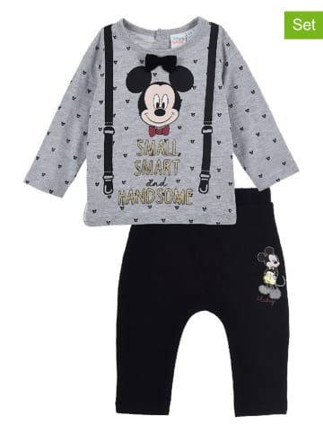 Disney Mickey Mouse 2-delige outfit "Mickey" grijs/zwart