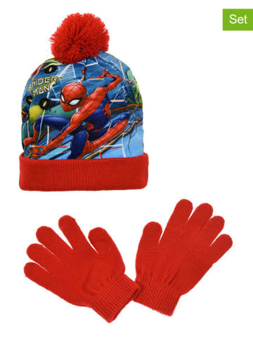 Spiderman 2-delige winteraccessoireset rood