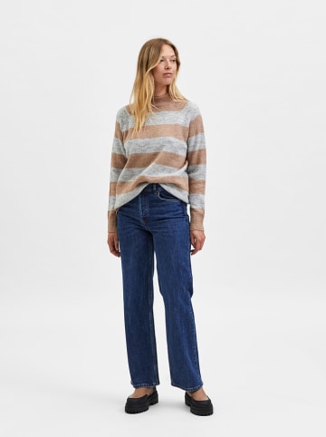 SELECTED FEMME Sweter "Lulu" w kolorze karmelowo-jasnoszarym