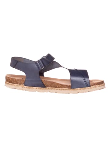 Yokono Leren sandalen donkerblauw