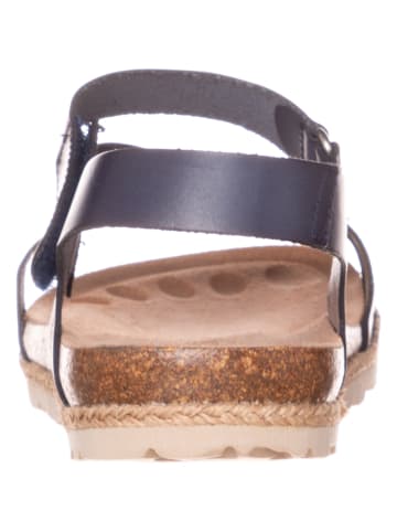 Yokono Leren sandalen donkerblauw