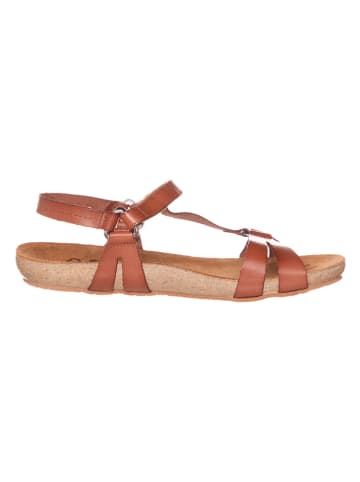 Yokono Leder-Sandalen in Camel