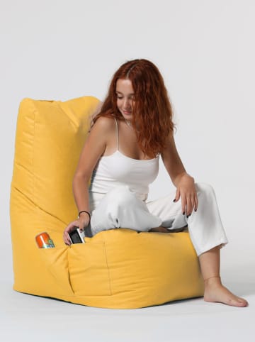 Evila Sitzsack "Diamond" in Gelb - (B)60 x (H)90 x (T)60 cm