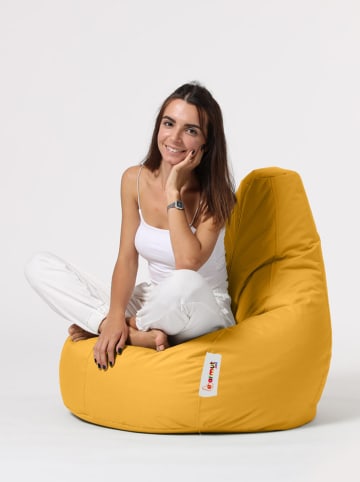 Evila Worek "Drop" w kolorze żółtym do siedzenia - 80 x 80 x 80 cm