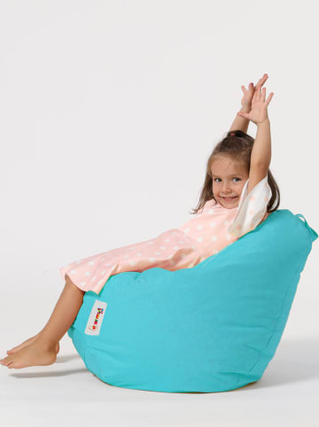 Evila Kinder-Sitzsack in Türkis - (B)60 x (H)25 x (T)60 cm