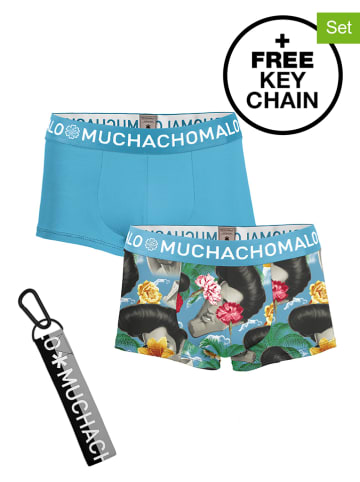 Muchachomalo 2-delige set: boxershorts lichtblauw/meerkleurig
