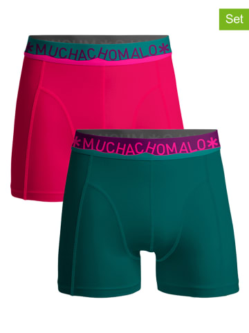 Muchachomalo 2-delige set: boxershorts roze/groen
