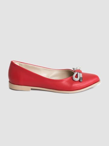 Fnuun Shoes Baleriny w kolorze czerwonym