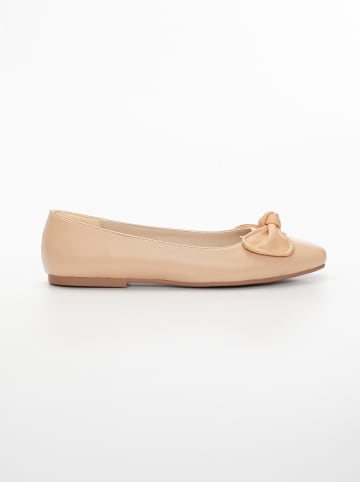 Fnuun Shoes Baleriny w kolorze beżowym