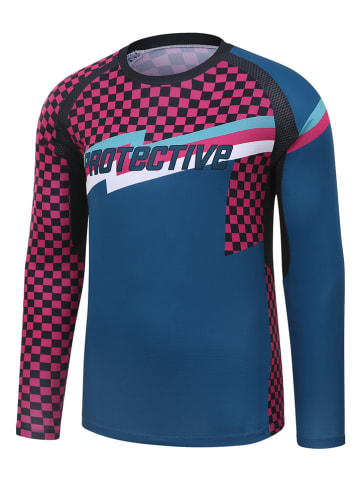 Protective Funktionsshirt "King of vert" in Petrol/ Pink