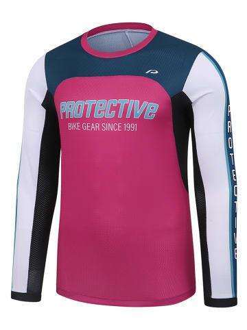 Protective Functioneel shirt "Skids" roze/petrol/wit