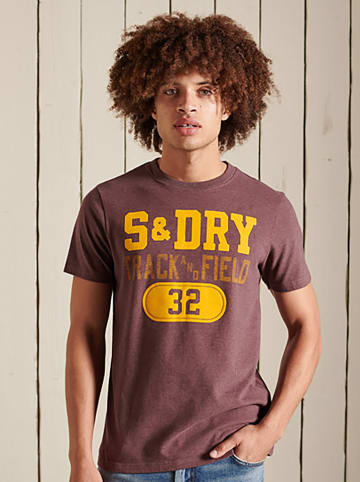 Superdry Shirt "T&F Tee" in Bordeaux