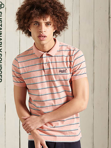 Superdry Poloshirt "Vintage Feeder Stripe" lichtroze