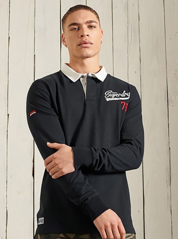 Superdry Poloshirt "Jersey Rugby" donkerblauw