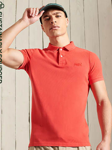 Superdry Poloshirt "Vintage Destroyed" rood