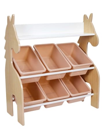 The Home Deco Kids Wandmeubel naturel/lichtroze - (B)63,5 x (H)71,5 x (D)29,5 cm
