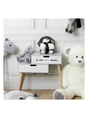 The Home Deco Kids Knuffeldier-plaid wit/grijs - (L)70 x (B)70 cm