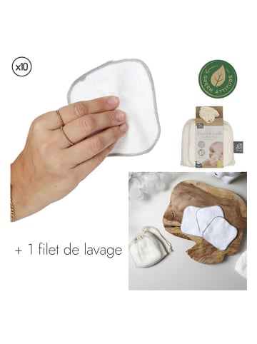 The Home Deco Kids Katoenen pads wit - 10 stuks