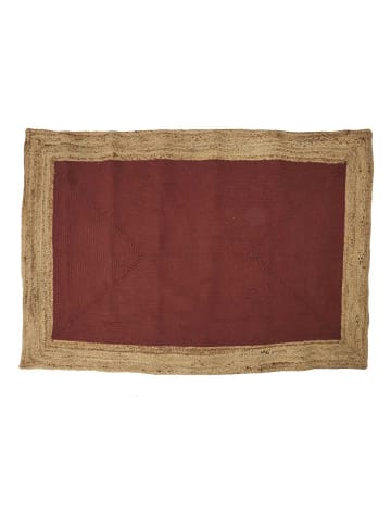Ethnical Life Jute tapijt rood/lichtbruin - (L)170 x (B)120 cm