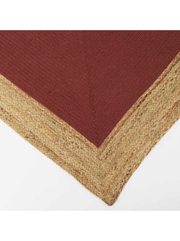 Ethnical Life Jute tapijt rood/lichtbruin - (L)170 x (B)120 cm