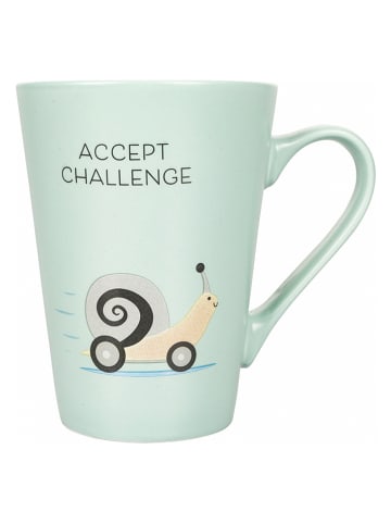 Villa d´Este Koffiekop "Accept challange" turquoise - 300 ml