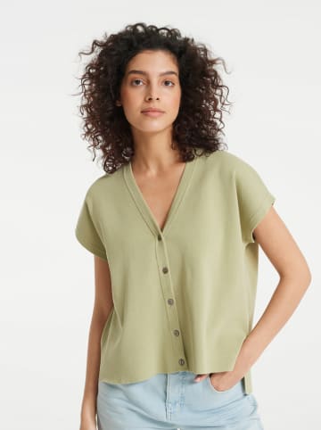 OPUS Bluzka "Dasmina" w kolorze zielonym