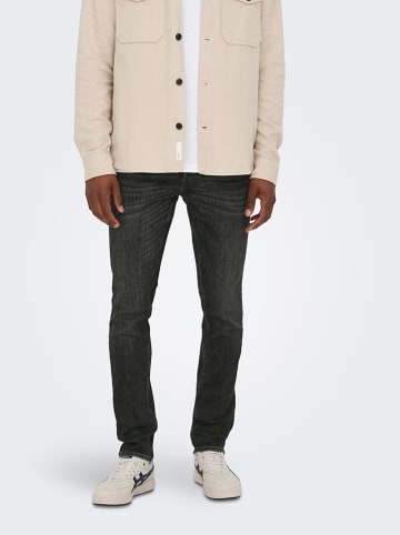ONLY & SONS Spijkerbroek - slim fit - zwart