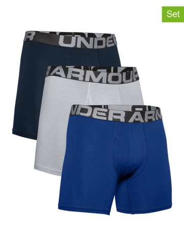 Under Armour 3-delige set: boxershorts donkerblauw/blauw/grijs