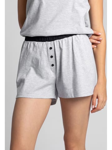La Lupa Pyjama-Shorts in Hellgrau/ Bunt