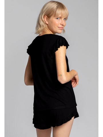 La Lupa Koszulka piżamowa w kolorze czarnym