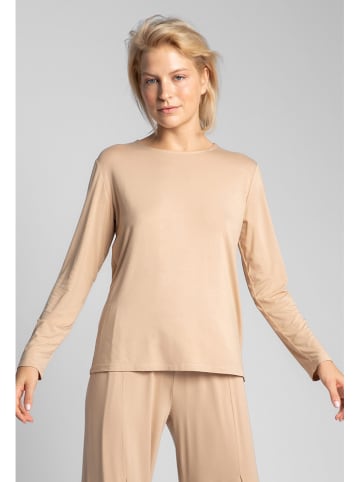 La Lupa Bluzka piżamowa w kolorze beżowym