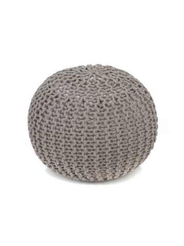 Tomasucci Poef grijs/bruin - (H)34 x Ø 43 cm