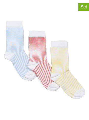 ebbe 3-delige set: sokken lichtblauw/rood/geel