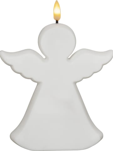 STAR Trading Świeca LED "Flamme Angel" w kolorze białym - 13,5 x 18 cm