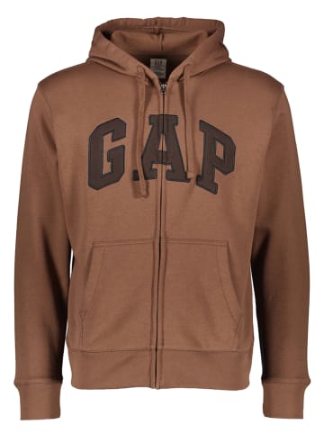 GAP Sweatjacke in Hellbraun