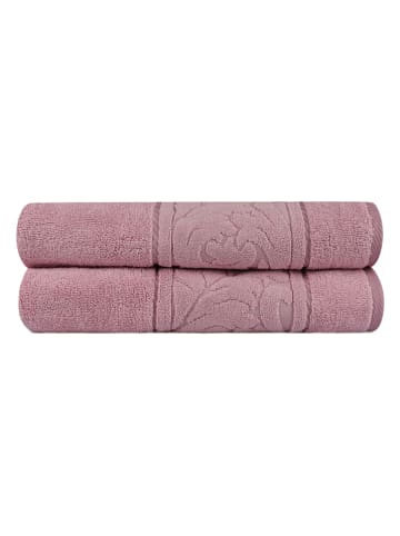 Colorful Cotton Ręczniki prysznicowe (2 szt.) "Sultan" w kolorze jasnoróżowym