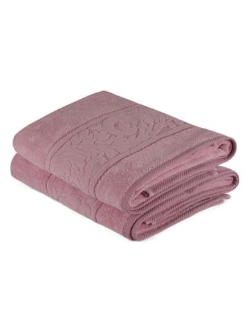 Colorful Cotton Ręczniki prysznicowe (2 szt.) "Sultan" w kolorze jasnoróżowym
