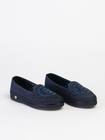 Baldinini Leder-Espadrilles in Dunkelblau