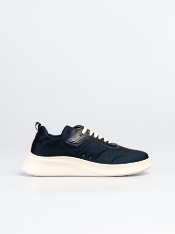 Baldinini Leren sneakers donkerblauw